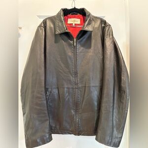 PETER MILLAR Genuine Leather Jacket Men's Brown Soft Zip Up Size M